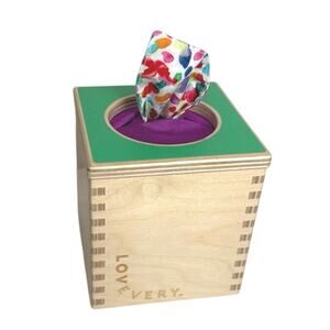 Lovevery Magic Tissue Wooden Box from The SENSER Play Kit NO Bottom Piece